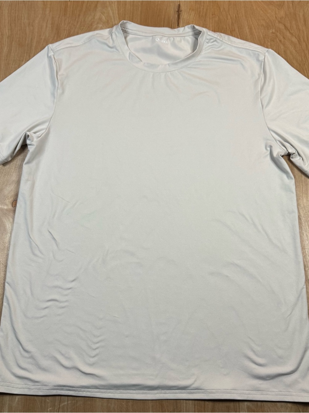 Quince Mens Ivory Solid Short Sleeve Crew Neck T-Shirt Size Large Regular
